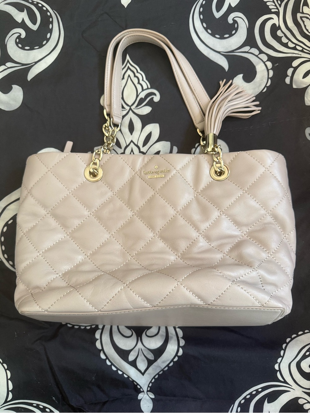 Kate Spade Quilted Leather Tote Bag - Blush